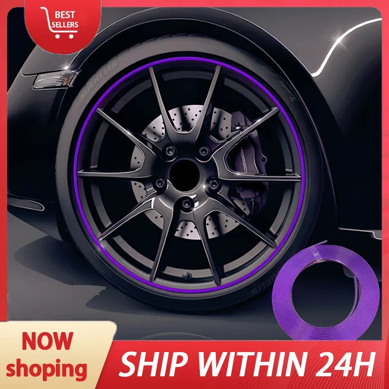 Car Wheel Hub Protective Anti-Collision Strip - Scratch-Resistant PVC Tire Protector for Enhanced Vehicle Aesthetics