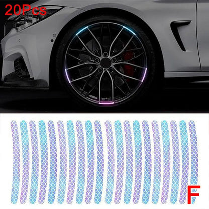 Enhance Your Ride with Our Universal Reflective Wheel Rim Decal Kit – Perfect for Cars, Bikes & Motorcycles!