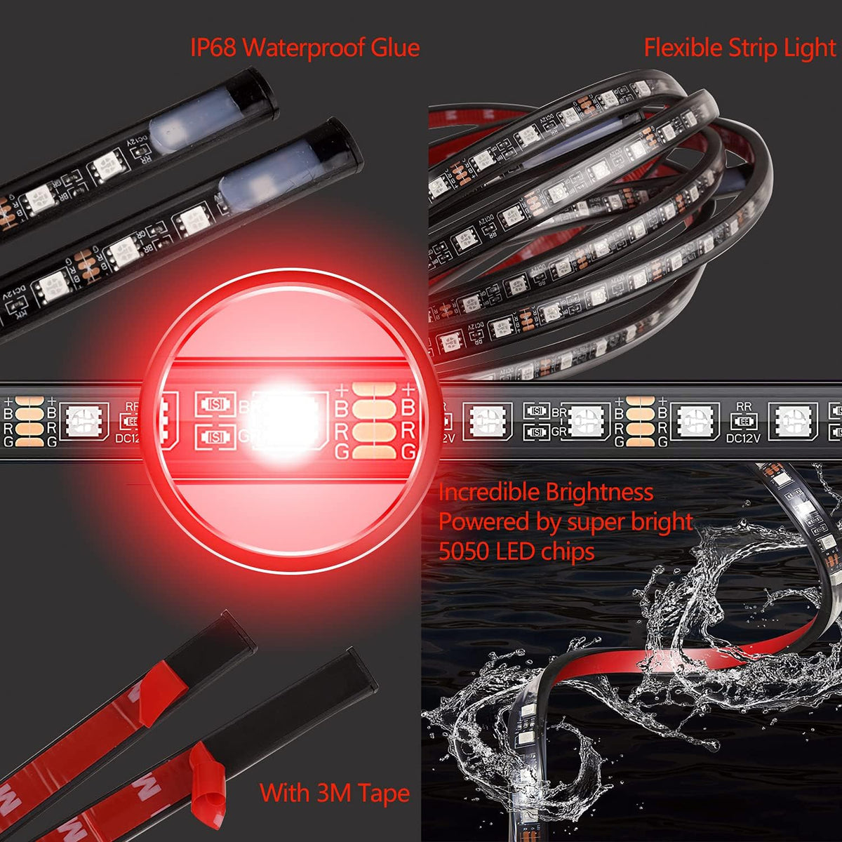 RGB LED Car Underglow Kit – App & Remote Control, 16M Colours & Music Mode