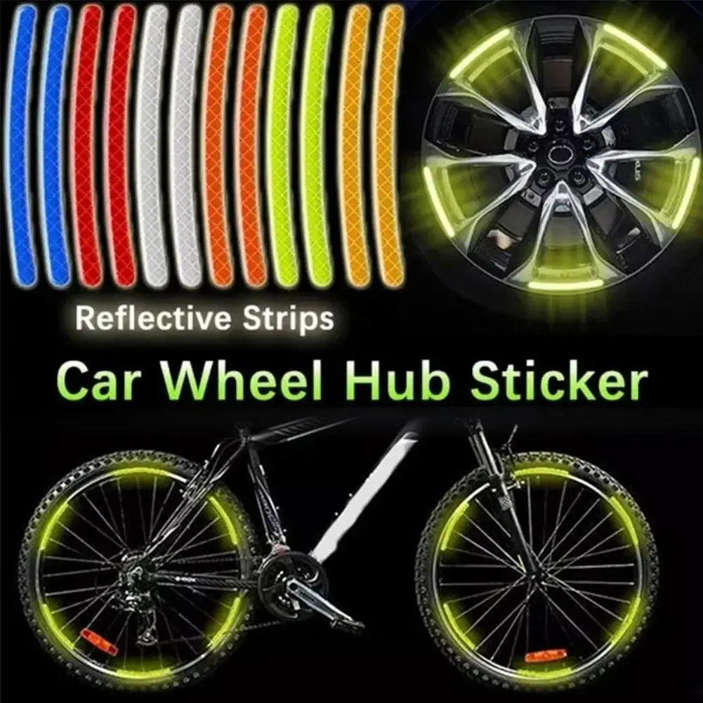 Enhance Your Ride with Our Universal Reflective Wheel Rim Decal Kit – Perfect for Cars, Bikes & Motorcycles!