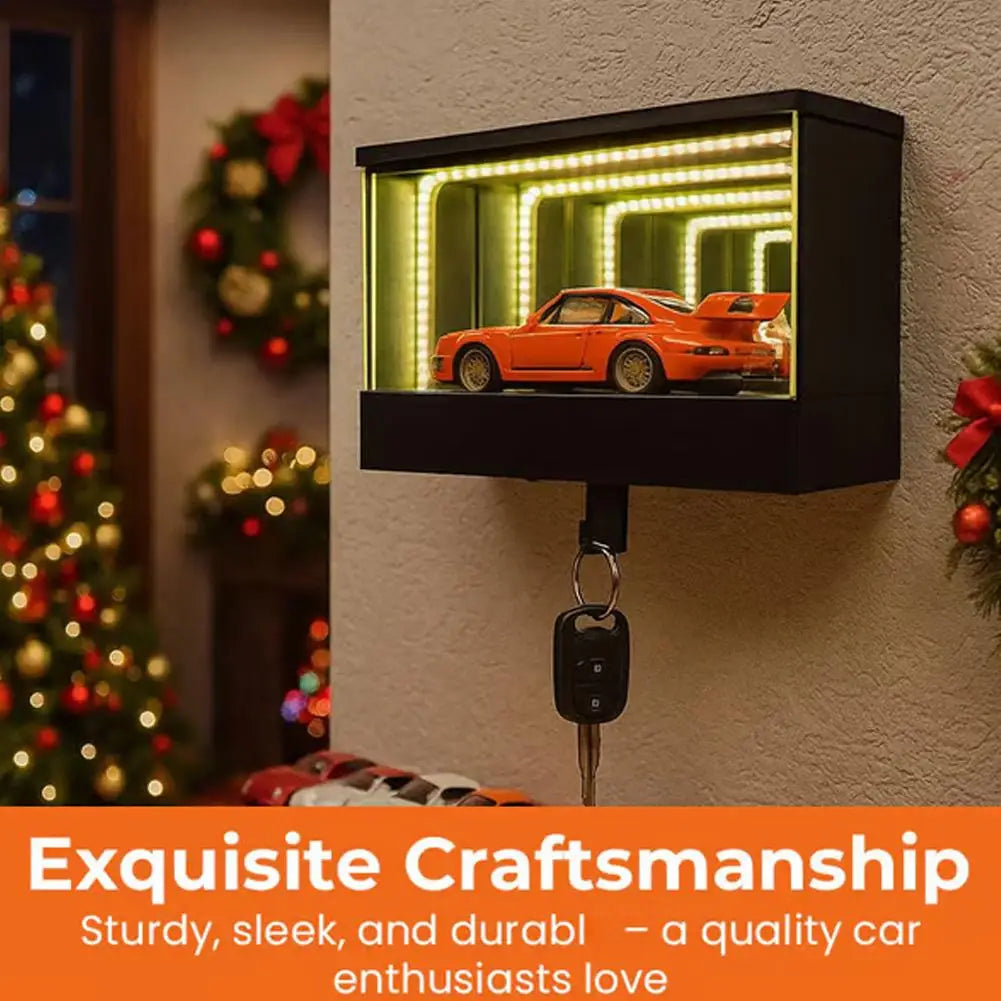 Illuminate Your Keys with the 3D Printed Wall Mount Car Key Holder Featuring LED Light - A Must-Have Organizer for Car Lovers!
