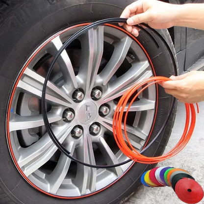 Car Wheel Hub Protective Anti-Collision Strip - Scratch-Resistant PVC Tire Protector for Enhanced Vehicle Aesthetics