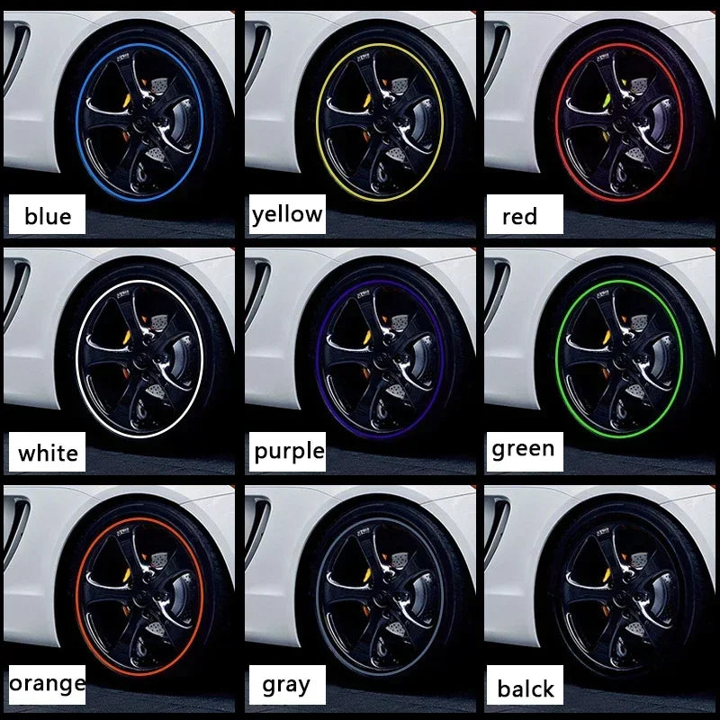 Car Wheel Hub Protective Anti-Collision Strip - Scratch-Resistant PVC Tire Protector for Enhanced Vehicle Aesthetics